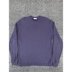 John Elliott Mens Purple French Terry Crewneck Sweatshirt Relaxed Fit Sz 3